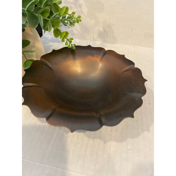 CopperCraft Guild Solid Copper Decorative Trinket Candy Pedestal Dish - Picture 3 of 9